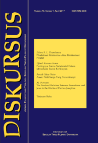 Image of DISKURSUS (Jurnal Filsafat dan Teologi) Vol.16 No. 1 April 2017