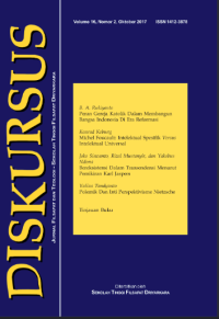 Image of DISKURSUS (Jurnal Filsafat dan Teologi) Vol.16 No.2 Oktober 2017